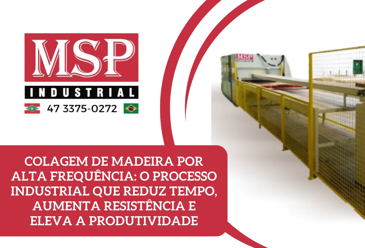 Imagem representando Máquina para colar madeira por radiofrequência em contexto real