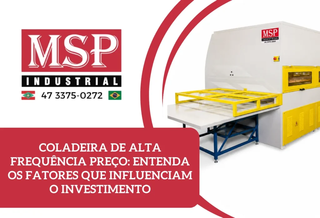 Coladeira de alta frequência da MSP Industrial para produção de painéis de madeira